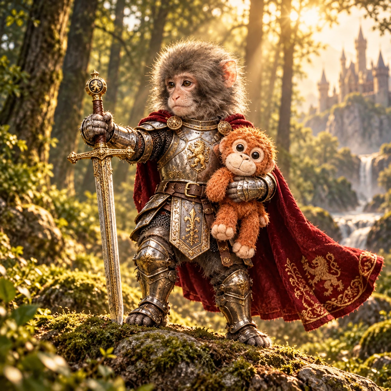 The little knight ready for his next adventure